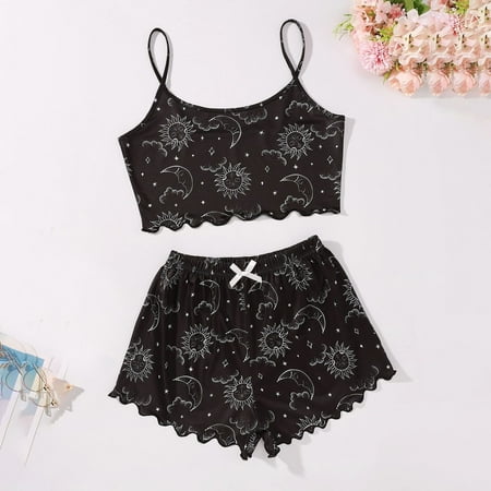 

Pajamas For Women Sexy Sleepwear Lace Printed Temptation Tops Suit Nightdress Cool Womens Pajama Sets Womens Fall Fashion 2022