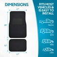 thumbnail image 6 of Premium 4PC Set of Carpet Car Floor Mats with Vinyl Safety Heel Pad for Car, Truck, SUV, Coupe Sedan, Black (MT-100-BK), 6 of 8