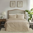 thumbnail image 2 of Home Essence Vancouver 3 Piece Fitted Bedspread Set, King, Khaki, 2 of 15