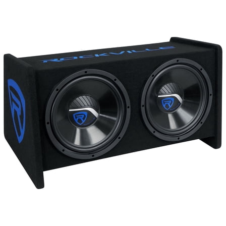 Rockville RV1212P Dual 12" 1200w Car Audio Subwoofers in Vented Sub Enclosure Box