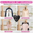 thumbnail image 5 of 18 Uds ahorro de espacio para perchas, forma de gancho de amor con triángulos para perchas, ganchos conectores para perchas de ropa, 5 of 5
