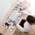 thumbnail image 3 of Long Mouse Pads for Desk,White Floral Skull Pattern Desk Mats on Top Of Desks, Desk Mouse Pad Extra Large with 3mm Non-Slip Base and Stitched Edge for Gaming,Office,Work,Home 31.5"x11.8", 3 of 6