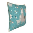 thumbnail image 2 of Kll Teal Mama Llama Decorative Throw Pillow Covers Velvet Soft For Couch Sofa Bedroom Living Room Outdoor -18"X18", 2 of 8