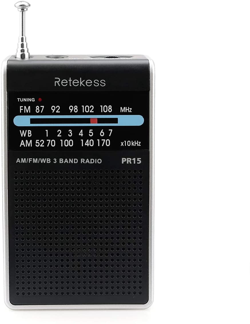 Retekess PR15 NOAA Weather Radio, Emergency AM FM Radio, Battery