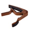 thumbnail image 3 of Aluminum Alloy Wood Color Guitar Capo for 6-string Folk Guitar Electric Guitar with 3pcs Random Color Picks, 3 of 7