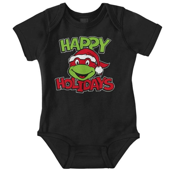 TMNT Christmas Happy Holidays Cartoon Baby Romper Boys or Girls