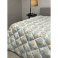 thumbnail image 2 of Peony Down Alternative Comforter, Colorful Flowers Bouquet Simple Romantic Pattern, Microfiber Quilt for All Season, 5 Sizes, Blue Rose, by Ambesonne, 2 of 3