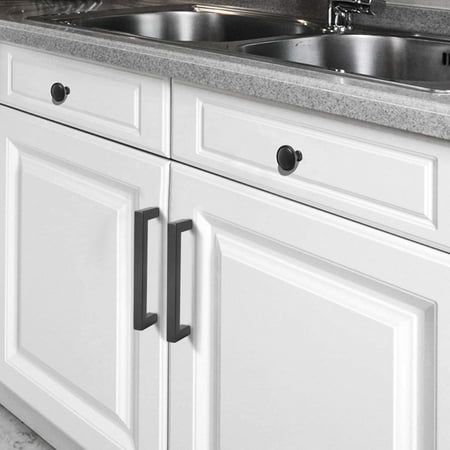30 Pack Black Cabinet Pulls Square Kitchen Hardware 5 Inch 128mm Hole Center Modern Drawer Handles Stainless Steel Matte For Cupboard Canada Kitchen Cabinet Hardware 5 Inch 128mm, Kitchen Drawer Pulls Black And White