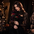 thumbnail image 5 of Aurorax 2 Pcs Gothic Fake Rose Flowers,Halloween Decorations Indoor Dark Academia Black and Red Roses Artificial Flowers Vintage Gothic Decor for Adults Halloween Party Office Desktop Art, 5 of 6