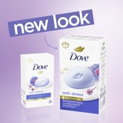 Dove Beauty Bar Womens Bath Soap Anti-Stress Blue Chamomile & Oat Milk, 3.75 oz 4 Count