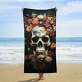 thumbnail image 3 of Gothic Skull Lover Beach Towel – with A Unique Design, Extra Large,XL (32”x 63”) for Kids & Adults, 3 of 7