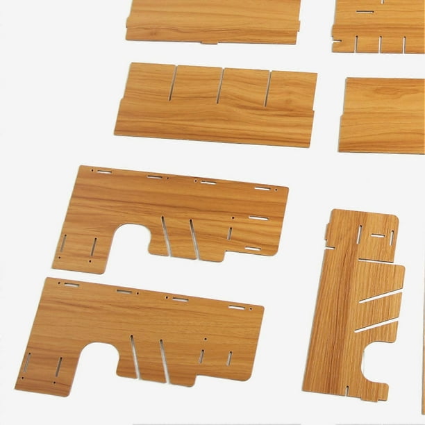 Wooden Desktop Organizer with Drawer Easy Assembly Wooden Pencil Holder Pen Organizer for Desk Office Supplies