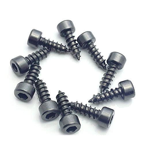 50 Uds M4 12mm aleación de acero Allen cabeza hueca hexagonal tornillos autorroscantes