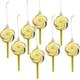 thumbnail image 1 of Juego de 8 adornos para árbol de Navidad, azúcar de cebada dorada, colgante para árbol de Navidad, decoración navideña (dorado), 1 of 5