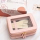 thumbnail image 3 of Organizador de maquillaje Aveniee XL transparente de doble capa rosa para mujer, 3 of 7