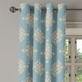 thumbnail image 3 of Ambesonne Pearls Grommet Curtain, Symmetric Sailot Knot, 50" x 63", Pale Slate Blue Tan, 3 of 6