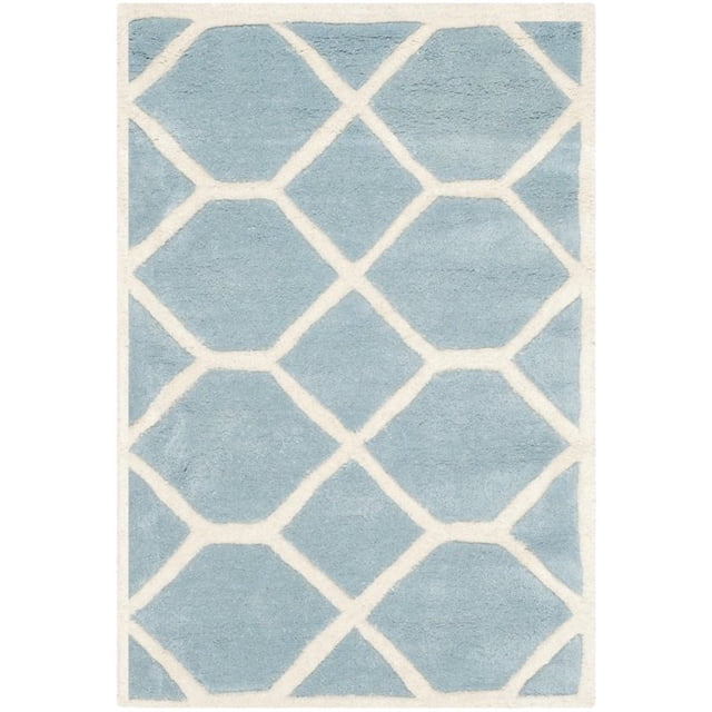 Safavieh Chatham 2' X 3' Hand Tufted Wool Rug in Blue and Ivory