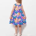 thumbnail image 5 of Piuwrlz Summer Dresses for Girls Casual Play Dresses Pocket Crew Neck Pleated Skirts Purple Size 5 Years, 5 of 8