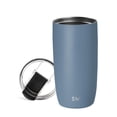 thumbnail image 1 of Taza de café helada con aislamiento Voyager, vaso moderno Simple de acero inoxidable con tapa abatible transparente, taza para beber, 1 of 4