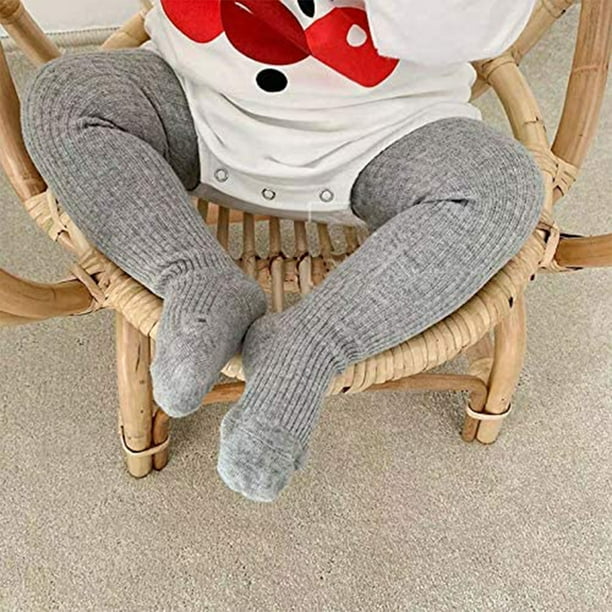 Paquete de 3 mallas para bebe Mallas gruesas para ninos pequenos ninas y ninos Medias de algodon de punto de cable sin costuras Pantimedias para bebes Ormromra 221958 3 Walmart en linea