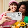 thumbnail image 6 of Allytechgroup Compatible with iPhone 13 Pro Max Case for Women Girls, Compatible with Magsafe Slim Phone Case Shockproof Magnetic Back Cover for iPhone 13 Pro Max, Clear, 6 of 6
