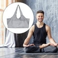 thumbnail image 1 of Canvas Yoga Mat Bag Large Capacity Shoes Organizer Bags Storage Pouch Indoor Outdoor Sports Exercise Gym Carrying Tote Training Card Pack Gray, 1 of 7