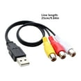 thumbnail image 5 of USB to 3RCA Female Jacks Splitter Cables with EMIs RFI Shielding Flexible PVC Jackets for Sound Video Output, 5 of 8