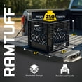 thumbnail image 2 of Ramtuff Storage Milk Crate, Durable Plastic Organizer Box, 250 lb Capacity, Black, 2 Pack, 2 of 5