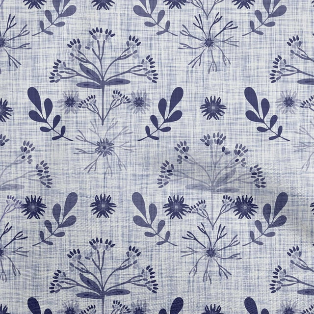 Rayon de Pomme Tissu Bleu Moyen Robe Tissu Imprimé Tissu par la Cour 56 Pouces de Large