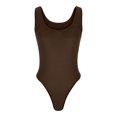 thumbnail image 4 of QUYUON Bodysuit for Women Summer Backless Sleeveless Scoop Neck T Shirt Bodysuit Jumpsuits One-Piece Bodysuits Tops Leotard Clothing Thong Bodysuits Catsuit Playsuit, Style 1300 Coffee S, 4 of 7