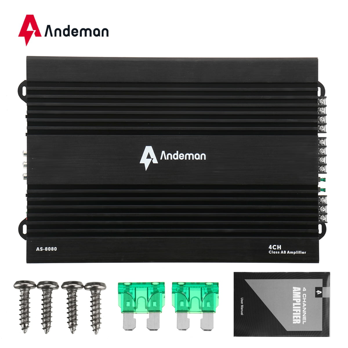 Buy Andeman Car Amplifier Class AB 4 Channel, 1200 Watts Peak Power
