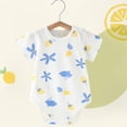 thumbnail image 2 of AVTOIFY Baby Onesie, Baby Bodysuit, Baby Romper, Summer Newborn Baby Cute Printed Short Sleeved Thin Cut Sweat Absorbing Breathable Clothes Bags Fart Clothes Pajamas Climbing Clothes White 6 Months, 2 of 3