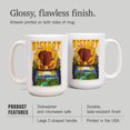 thumbnail image 4 of 15 fl oz Ceramic Mug, Bigfoot, Mid-Century Inspired, Dishwasher & Microwave Safe, 4 of 5
