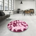 thumbnail image 4 of Ahgly Company Machine Washable Indoor Rectangle Abstract Pink Violet Pink Area Rugs, 7' x 9', 4 of 7