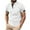 White, variant on Men's Short Sleeve Polo Shirt Casual Slim Fit Solid Color Soft Button Color Block Round Neck Pocket Shirt