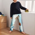 thumbnail image 5 of Susaid dog surfing on surfboard Print Teen Pajama Pants, Soft Long Sleep Bottoms with Elastic Waist and 2 Pockets, for Ages 5-16-Large, 5 of 6