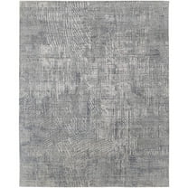 Feizy Eastfield Modern Abstract, Gray, 2' x 3' Accent Rug Sheen Handmade Casual Distressed Floor Rug for Living room Bedroom