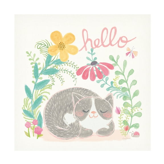 Mary Urban 'Garden Friends White VI' Canvas Art