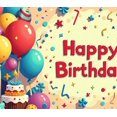 thumbnail image 3 of Colorful Balloons Birthday Celebration Backdrop Banner Happy Birthday Party Decorations Backdrop Photography Props Kids Party Supplies Birthday Decorations, 3 of 3
