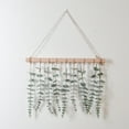 thumbnail image 2 of Colgante de pared con forma de tronco, simulación de plantación verde, hojas de eucalipto artificiales, hojas de eucalipto caídas, placa de bienvenida para puerta, joyería para colgar en la pared, 2 of 6