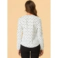 thumbnail image 4 of INSPIRE CHIC Blouse Chemise à Pois pour Femme à Col Volanté à Manches Longues, 4 of 6