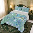 thumbnail image 2 of Erosebridal Navy Paisley Queen Comforter Set,Abstract Design Comforter Sets Queen,3-Piece,1 Comforter and 2 Pillowcases,Light Gray Reversible, 2 of 7