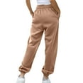 thumbnail image 4 of Viadha Joggers for Women with Pockets Womens Sweatpants Lightweight Baggy High Waisted Sweat Pants Fall Clothes Casual Joggers Warm Trousers, 4 of 7
