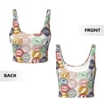 thumbnail image 6 of Goofa Travel Stamp Printed Sports Bras for Women, High Impact Running Bra Workout Crop Tank Tops Longline Sports Bra Push up-X-Large, 6 of 9