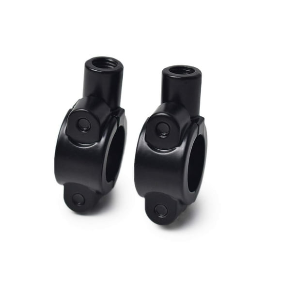 DKMOTORK 0413 Support de Rétroviseur de Guidon 8MM 7/8 Pouces Adaptateur de Support de Rétroviseur de Moto Pince Support Noir Aluminium Droitier (Sens Horaire)