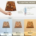 thumbnail image 3 of Yayeee Mini Table Lamp 11.8" Dimmable with Fabric Shade 3 Color Temperatures, Fall Pattern, 3 of 7