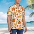 thumbnail image 2 of Salouo Pumpkin Fall Pears for Hawaiian Shirt for Men,Summer Beach Casual Short Sleeve Button Down Shirts Men's Regular-Fit Short-Sleeve Print Shirt -Large, 2 of 6