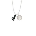 thumbnail image 2 of Delight Jewelry Tall Sitting Matte Black Cat To the World You are a Mother Locket Necklace, 2 of 4