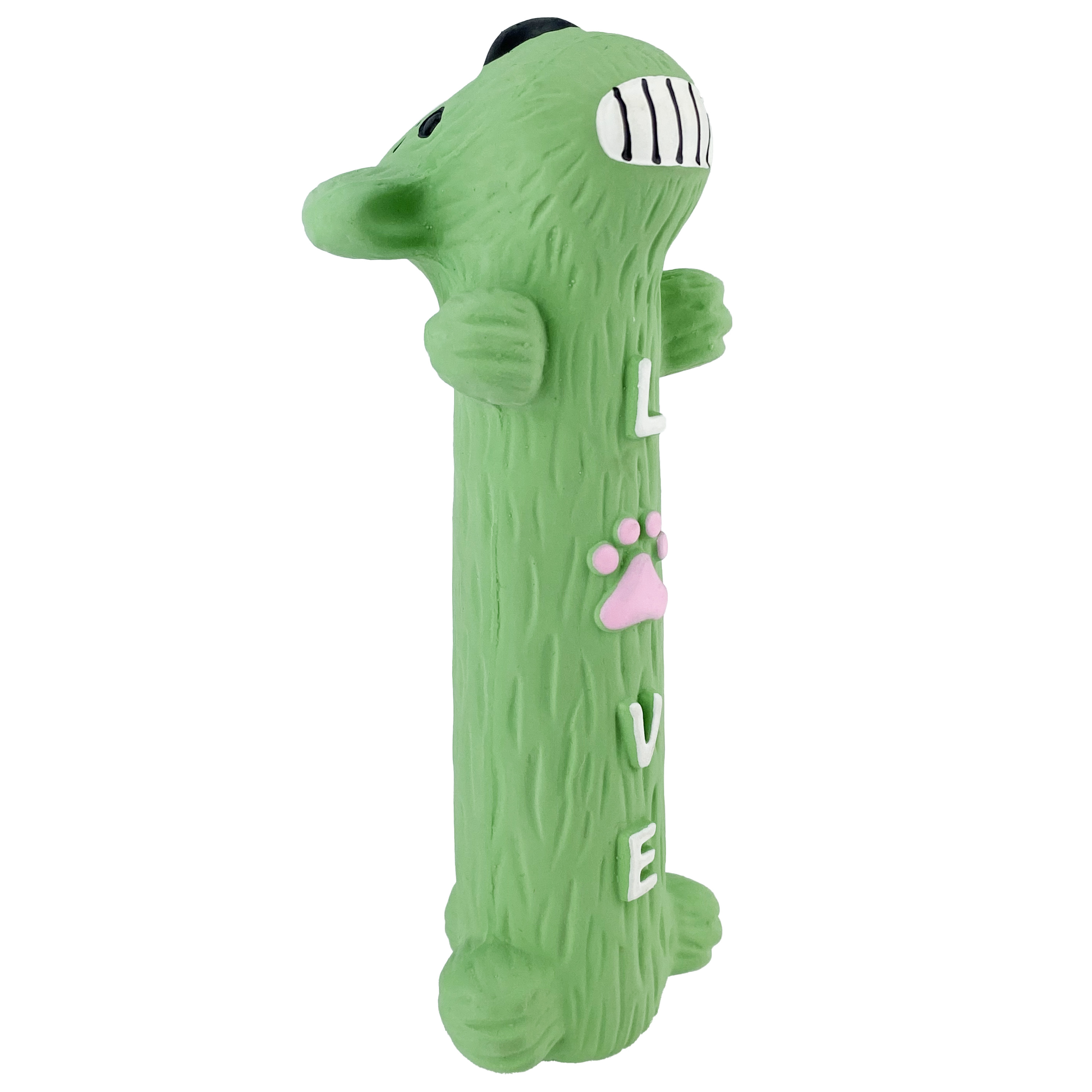 Multipet Loofa Latex Smiling Plush Dog Toy, Green - image 3 of 9