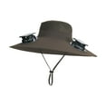 thumbnail image 4 of Sombrero para el sol con abanicos multifuncional para senderismo, camping, ciclismo, pesca y mochilerismo. Verde, 4 of 9